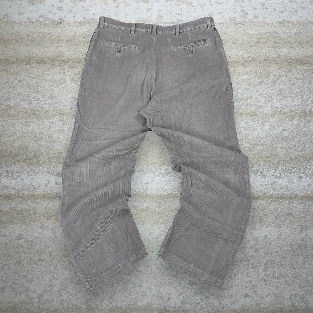 Vintage Y2K Haggar Corduroy Pants 38x30 Baggy Wide Leg Fit Tan Cotton